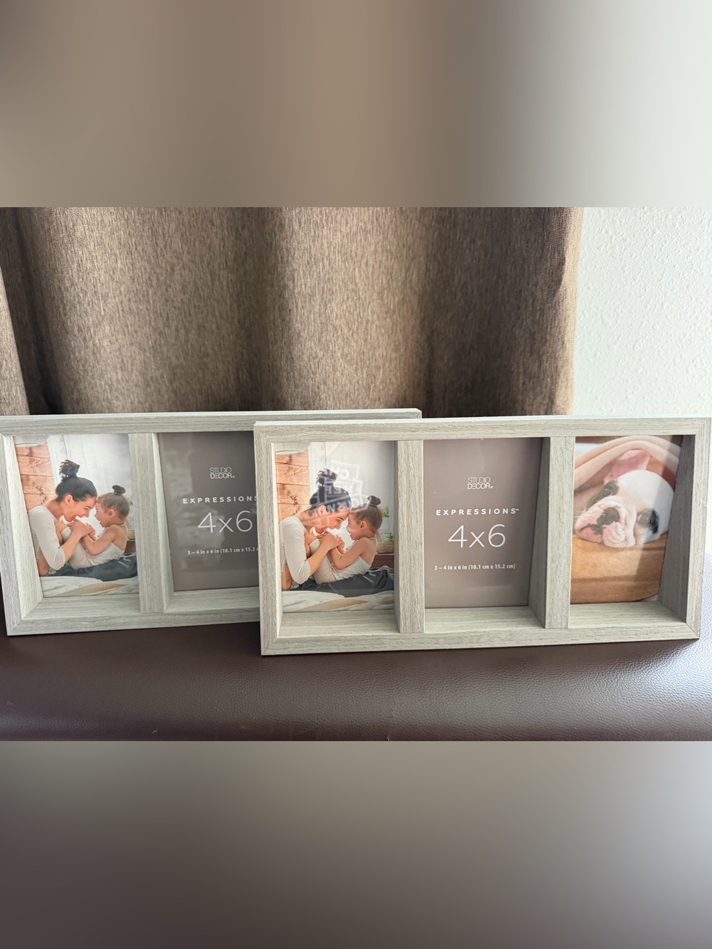 Studio Decor Triple 4x6 Photo Frame - Light Gray Woodgrain